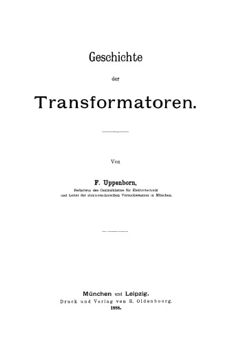 Geschichte der Transformatoren