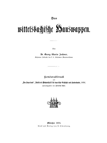 Das wittelsbachische Hauswappen
