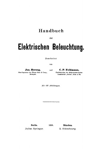 Handbuch der Elektrischen Beleuchtung