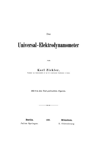 Das Universal-Elektrodynamometer