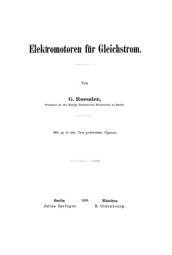 Elektromotoren für Gleichstrom