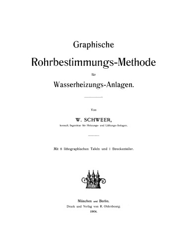 Graphische Rohrbestimmungs-Methode für Wasserheizungs-Anlagen