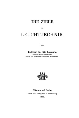 Die Ziele der Leuchttechnik