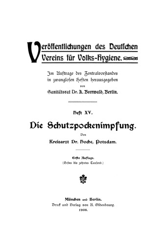 Die Schutzpockenimpfung
