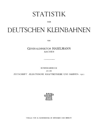 Statistik der deutschen Kleinbahnen