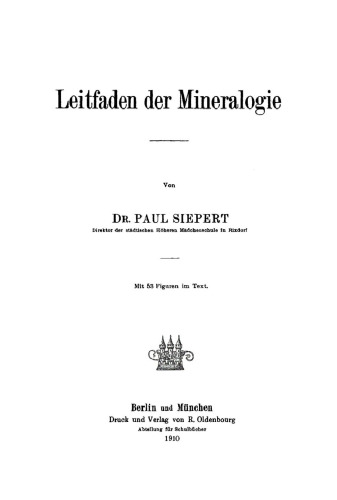 Leitfaden der Mineralogie
