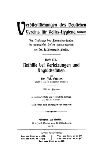 Nothilfe bei Verletzungen und Unglücksfällen