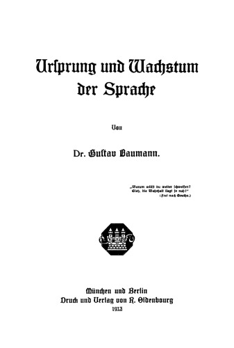 Ursprung und Wachstum der Sprache
