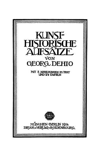 Kunst-historische Aufsätze