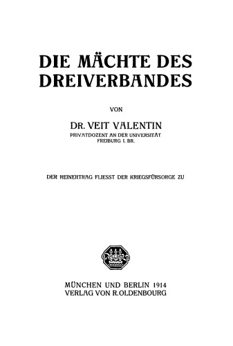 Die Mächte des Dreiverbandes
