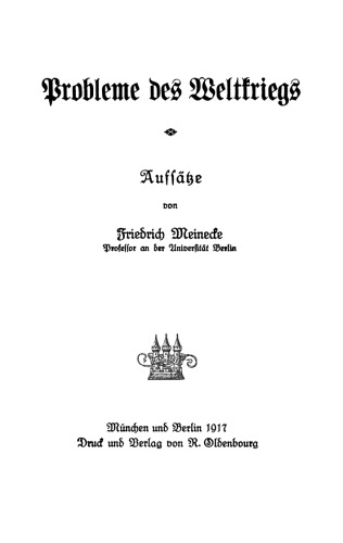 Probleme des Weltkriegs: Aufsätze