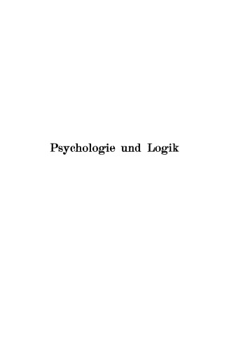 Psychologie und Logik