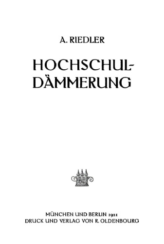 Hochschuldämmerung