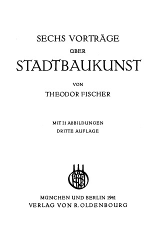 Sechs Vorträge über Stadtbaukunst