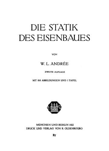 Die Statik des Eisenbaues