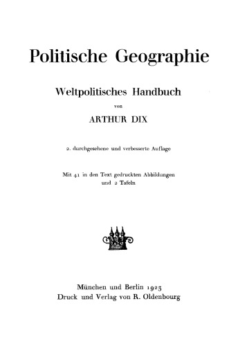 Politische Geographie: Weltpolitisches Handbuch