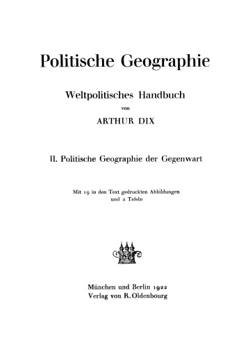 Politische Geographie: Band 2 Politische Geographie der Gegenwart