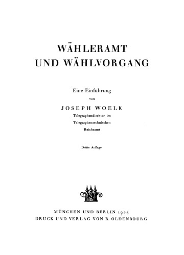 Wähleramt und Wählvorgang