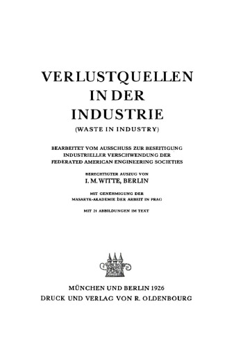 Verlustquellen in der Industrie: (Waste in Industry)