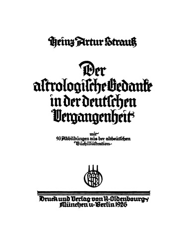 Der astrologische Gedanke in der deutschen Vergangenheit
