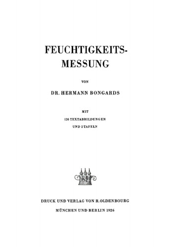 Feuchtigkeitsmessung
