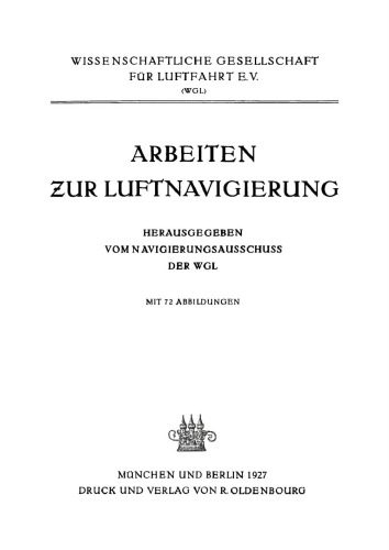 Arbeiten zur Luftnavigierung