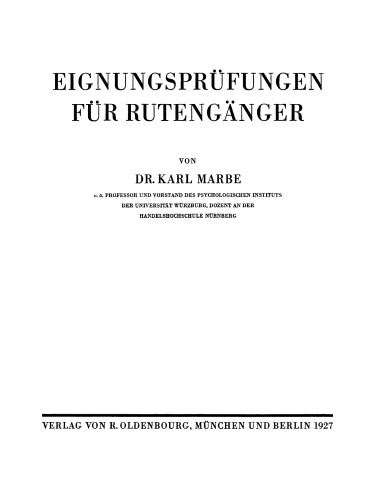Eignungsprüfungen für Rutengänger