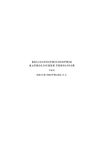 Religionsphilosophie katholischer Theologie