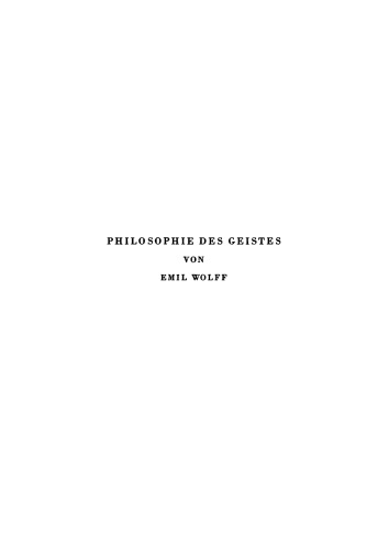 Philosophie des Geistes