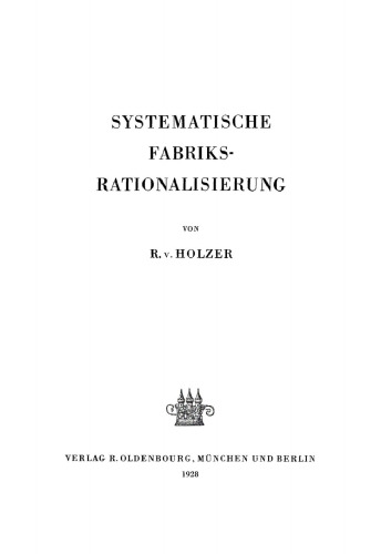 Systematische Fabriksrationalisierung