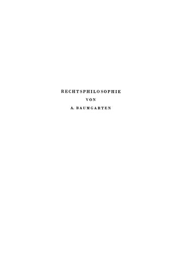 Rechtsphilosophie: Sonderausgabe aus dem Handbuch der Philosophie