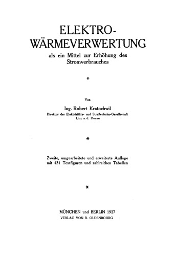 Elektro-Wärmeverwertung als ein Mittel zur Erhöhung des Stromverbrauchs