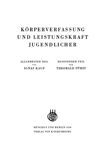 Körperverfassung und Leistungskraft Jugendlicher