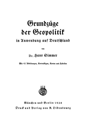 Grundzüge der Geopolitik in Anwendung auf Deutschland