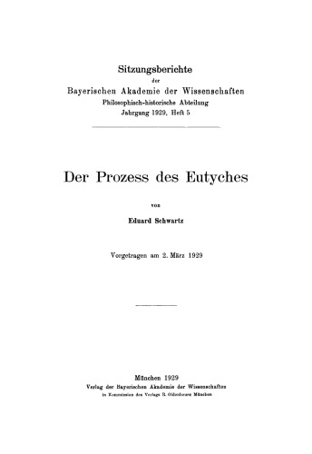 Der Prozess des Eutyches