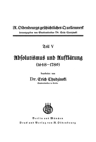 Absolutismus und Aufklärung (1648–1789)