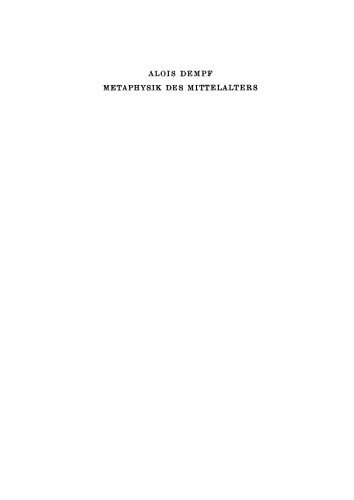 Metaphysik des Mittelalters