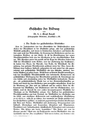 Geschichte der Bildung: Sonderausgabe aus dem Handbuch der deutschen Lehrerbildung