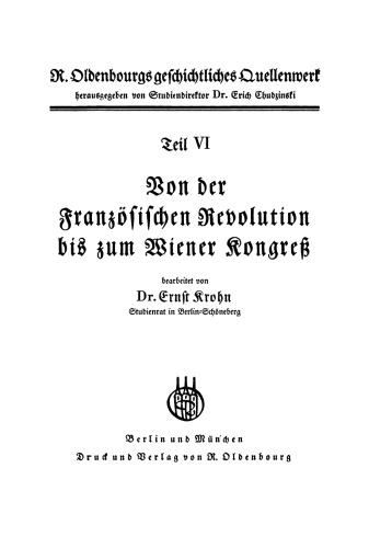Von der Französischen Revolution bis zum Wiener Kongreß