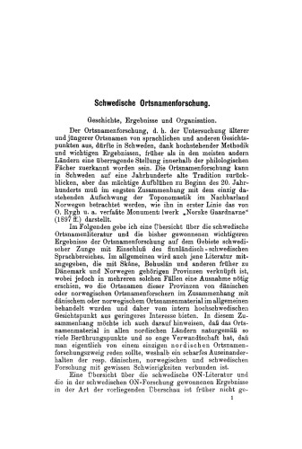 Schwedische Ortsnamenforschung