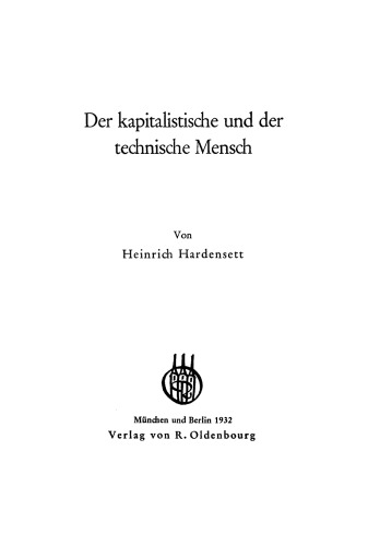 Der kapitalistische und der technische Mensch