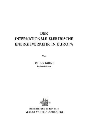 Der internationale elektrische Energieverkehr in Europa
