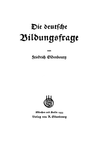 Die deutsche Bildungsfrage