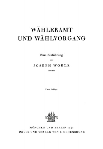 Wähleramt und Wählvorgang: Eine Einführung