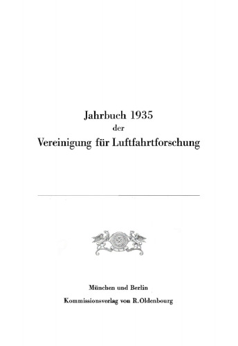 Jahrbuch 1935 der Vereinigung für Luftfahrtforschung