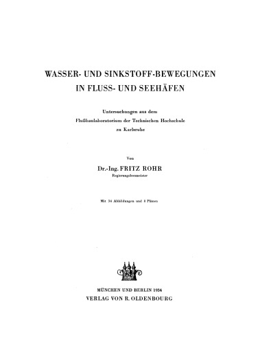 Wasser- und Sinkstoff-Bewegungen in Fluss- und Seehäfen