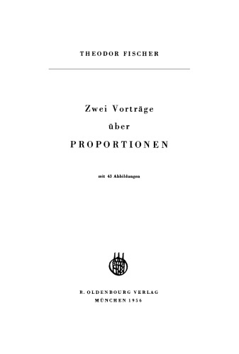 Zwei Vorträge über Proportionen