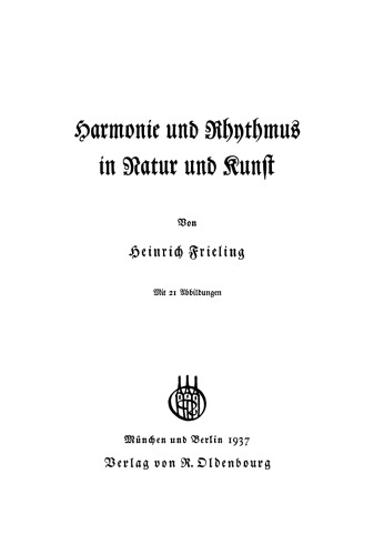 Harmonie und Rhythmus in Natur und Kunst