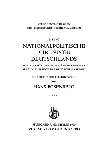 Die nationalpolitische Publizistik Deutschlands: Band 2