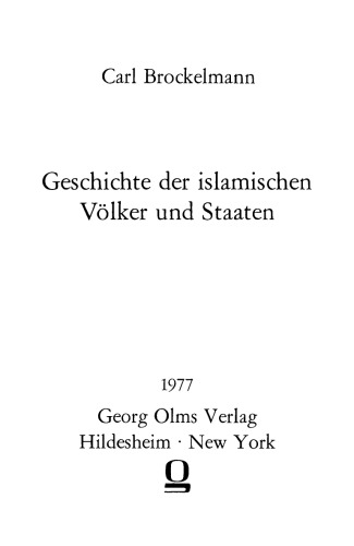 Geschichte der islamischen Völker und Staaten